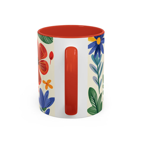 Colorful Floral Mug – Elegant Flower Design Coffee & Tea Mug for Stylish Sips (11, 15oz)