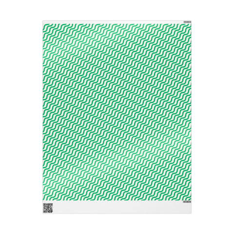 Green Waves Gift Wrap | Geometric Gift Wrapping Paper