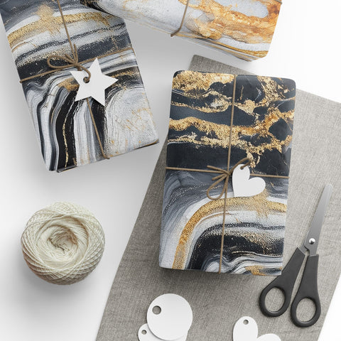 Christmas Wrapping Paper / Marble Artwork / Stationery / Marble Gift Wrapping for Birthdays, Father's Day, Graduation