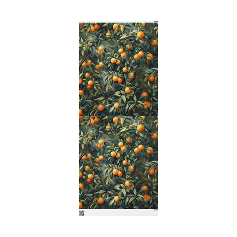 Orange Wrapping Paper / Orange Tree Gift Wrap Paper / Gift Wrap Nature / Summer Wrapping Paper