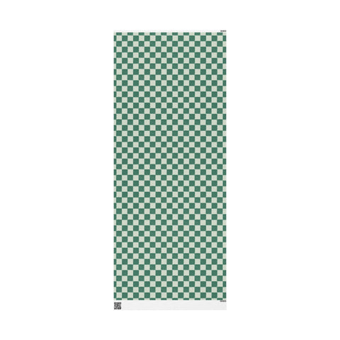 Green Gingham Wrapping Paper, Sage Green Checkered Wrapping Paper, Simple Gift Wrap Roll, Modern Checked Wrapping Paper, Green Plaid