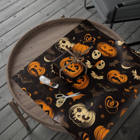 Halloween Wrapping Paper Cute Halloween Gift Wrap Roll Funny Halloween Spooky Gift Wrap Roll Fall Wrapping Paper Roll