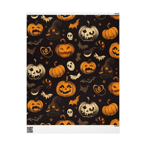 Halloween Wrapping Paper Cute Halloween Gift Wrap Roll Funny Halloween Spooky Gift Wrap Roll Fall Wrapping Paper Roll