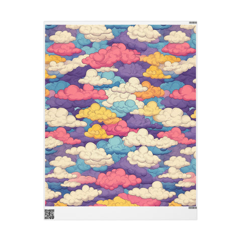 Cloud Wrapping Paper, Pink Clouds, Birthday Wrapping Paper, Gift Wrap, Anniversary Gifts, Gift Ideas For, Wrapping Paper Rolls