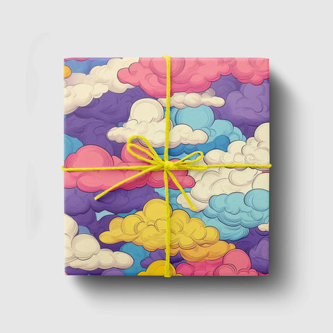 Cloud Wrapping Paper, Pink Clouds, Birthday Wrapping Paper, Gift Wrap, Anniversary Gifts, Gift Ideas For, Wrapping Paper Rolls