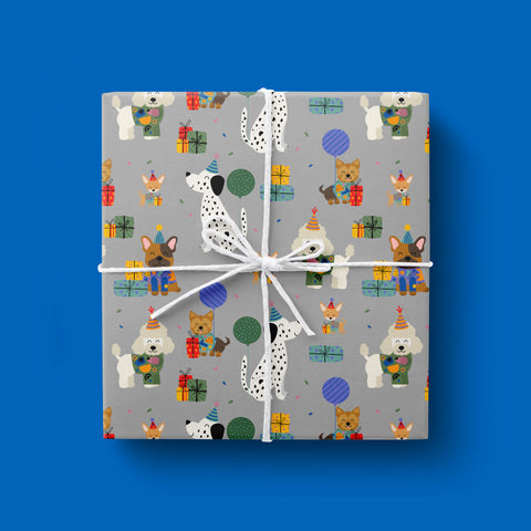 Dog Birthday Wrapping Paper | Doggy Gift Wrap | Premium Animal Gift Wrapping Paper