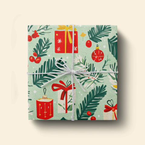 Spruce Wrapping Paper / Christmas Stationery / Holiday Gift Wrapping for Christmas, Xmas