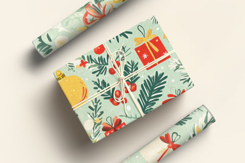 Spruce Wrapping Paper / Christmas Stationery / Holiday Gift Wrapping for Christmas, Xmas